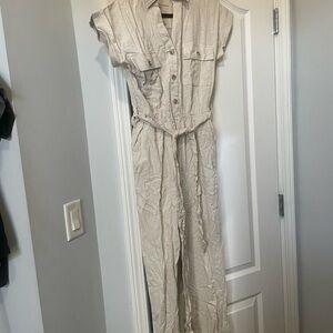 Elegant Cream linen Jumpsuit